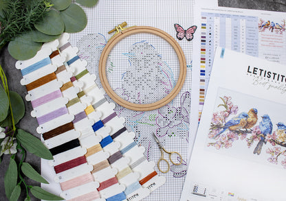 Kit de point de croix LETISTITCH - Floraison printanière, L8090
