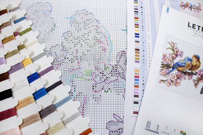 Kit de point de croix LETISTITCH - Floraison printanière, L8090