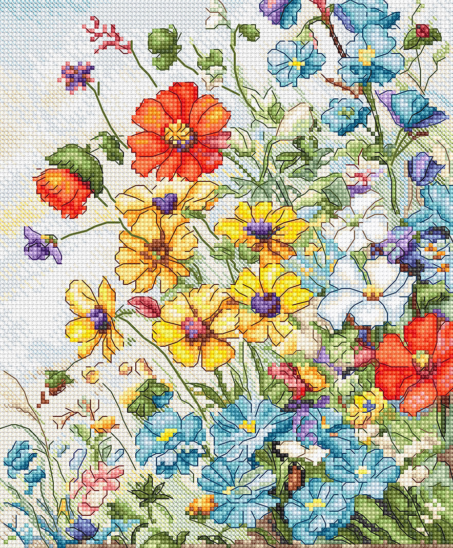 Cross Stitch Kit LETISTITCH  - Wildflowers/ Fleurs sauvages, L8091