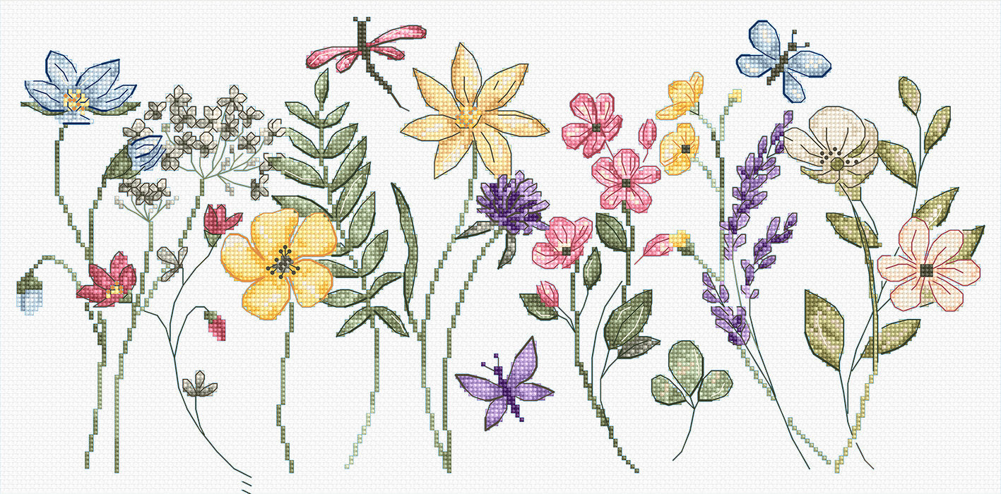 Cross Stitch Kit LETISTITCH  - Summer Bloom/Floraison d’été, L8094