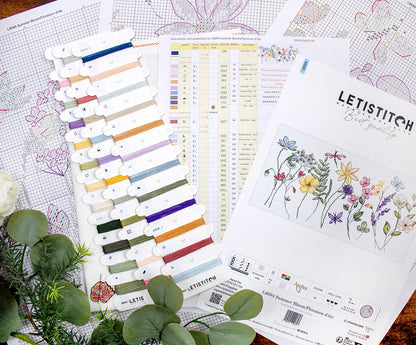 Cross Stitch Kit LETISTITCH  - Summer Bloom/Floraison d’été, L8094