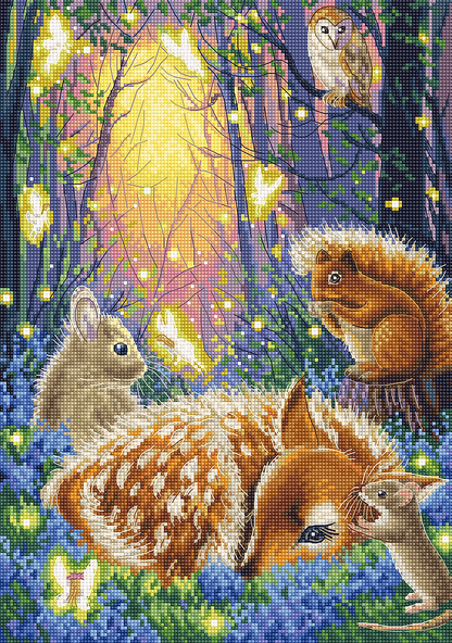 Kit de point de croix LetiStitch – Forêt des rêves, L8096