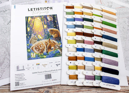 Kit de point de croix LetiStitch – Forêt des rêves, L8096