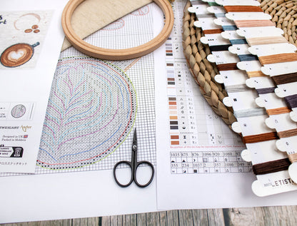 Kit de point de croix LETISTITCH - La vie est trop courte pour un mauvais café, L8097