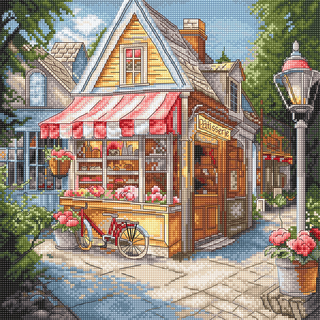 Cross Stitch Kit LetiStitch - Pastry shop/Pâtisserie, L8098