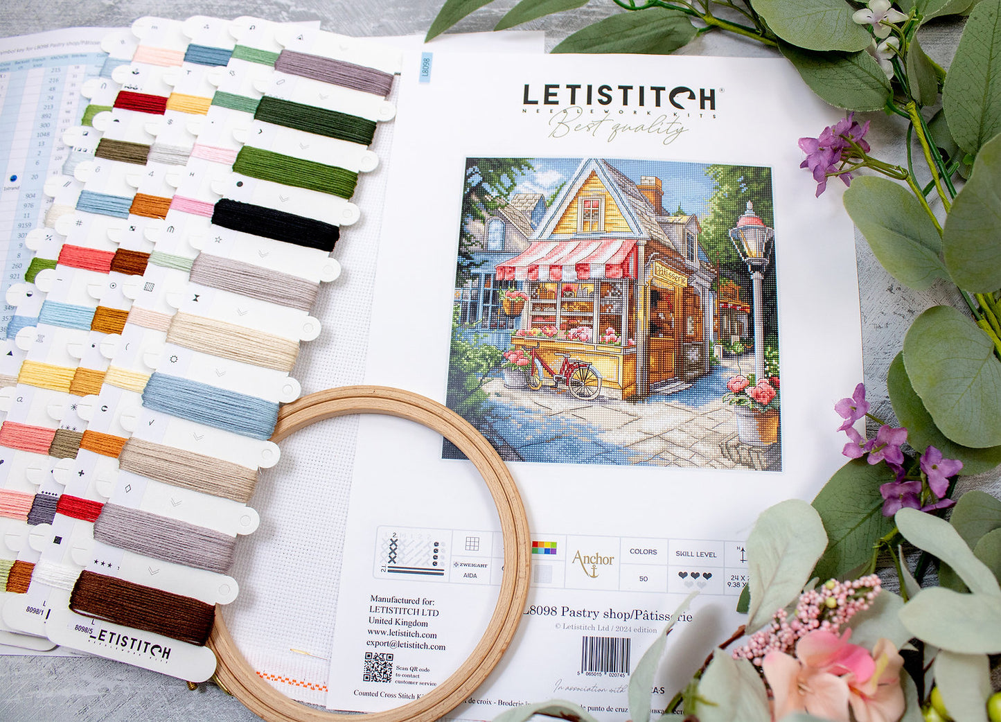 Cross Stitch Kit LetiStitch - Pastry shop/Pâtisserie, L8098