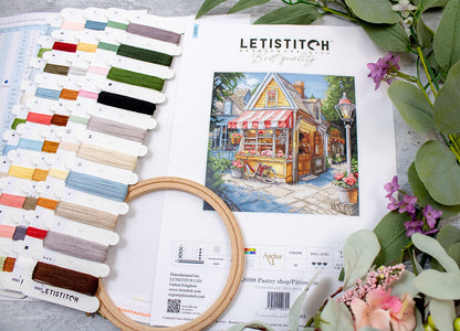 Kit de point de croix LetiStitch - Pâtisserie, L8098