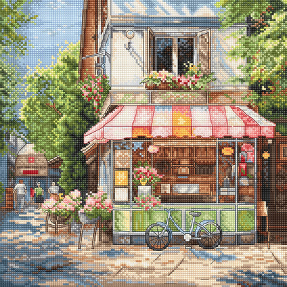 Kit au point de croix LetiStitch - Corner Shop / Boutique de quartier, L8101