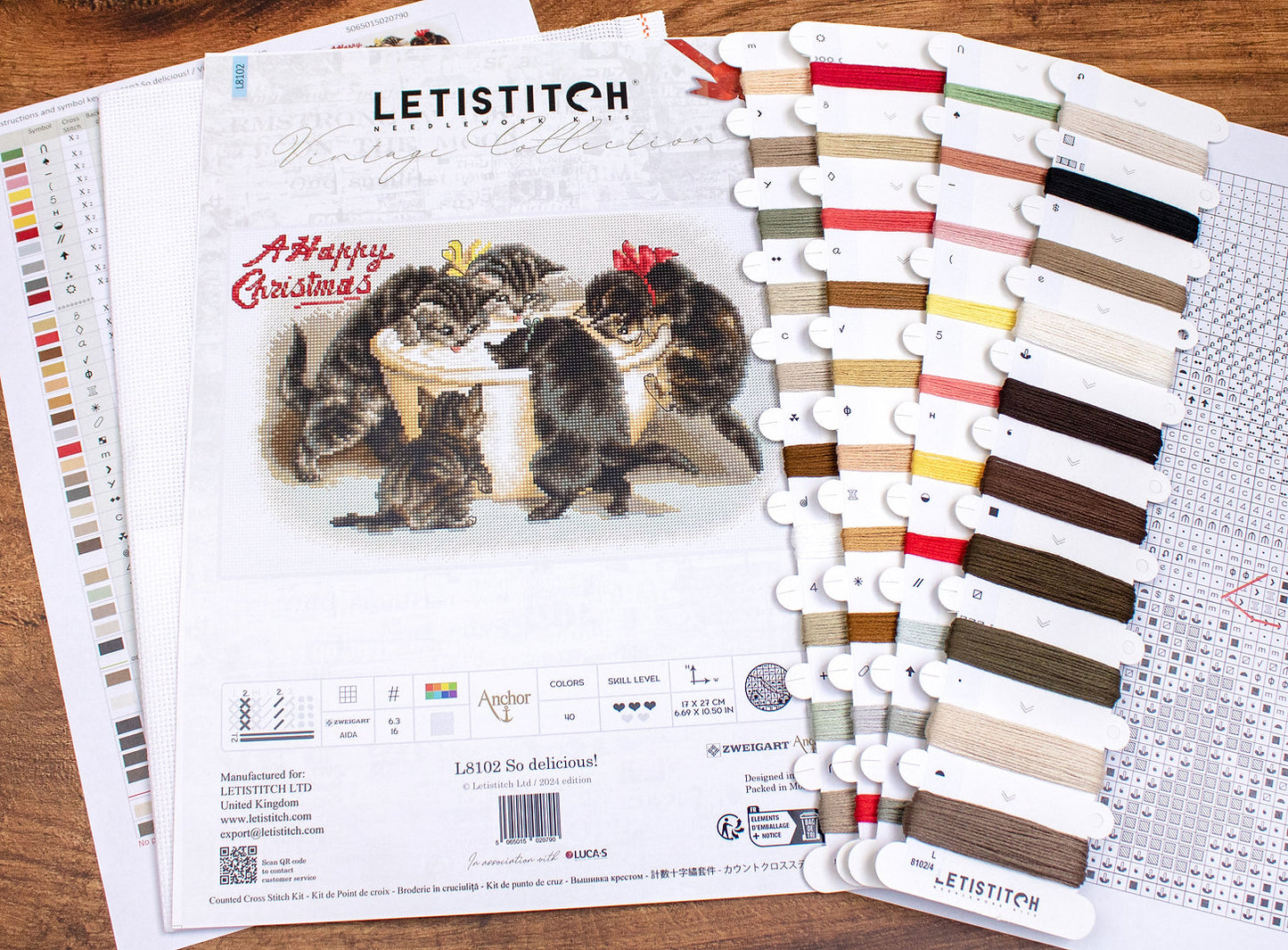 Kit punto croce LetiStitch - Tucked In / Collezione Fine, L8020