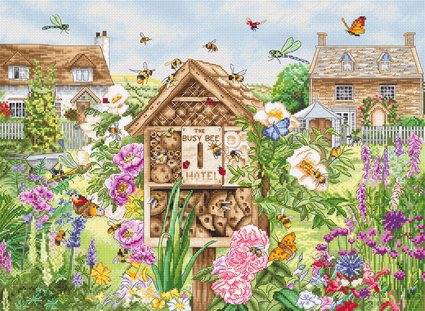 Cross Stitch Kit LetiStitch - Busy Bee Hotel, L8104