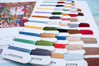 Kit de point de croix LetiStitch – Cabane de Noël, L8105