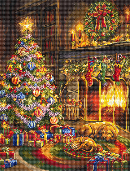 Kit de point de croix LetiStitch – Réveillon de Noël, L8106