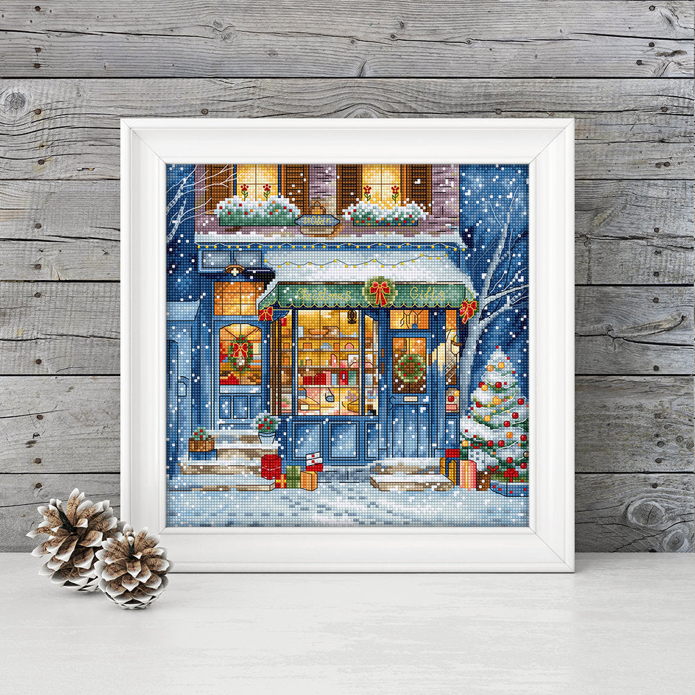 Cross Stitch Kit LetiStitch - Christmas Gifts Shop, L8109