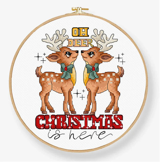 L9912 LetiStitch - Oh Deer Christmas Is Here - Hoop included