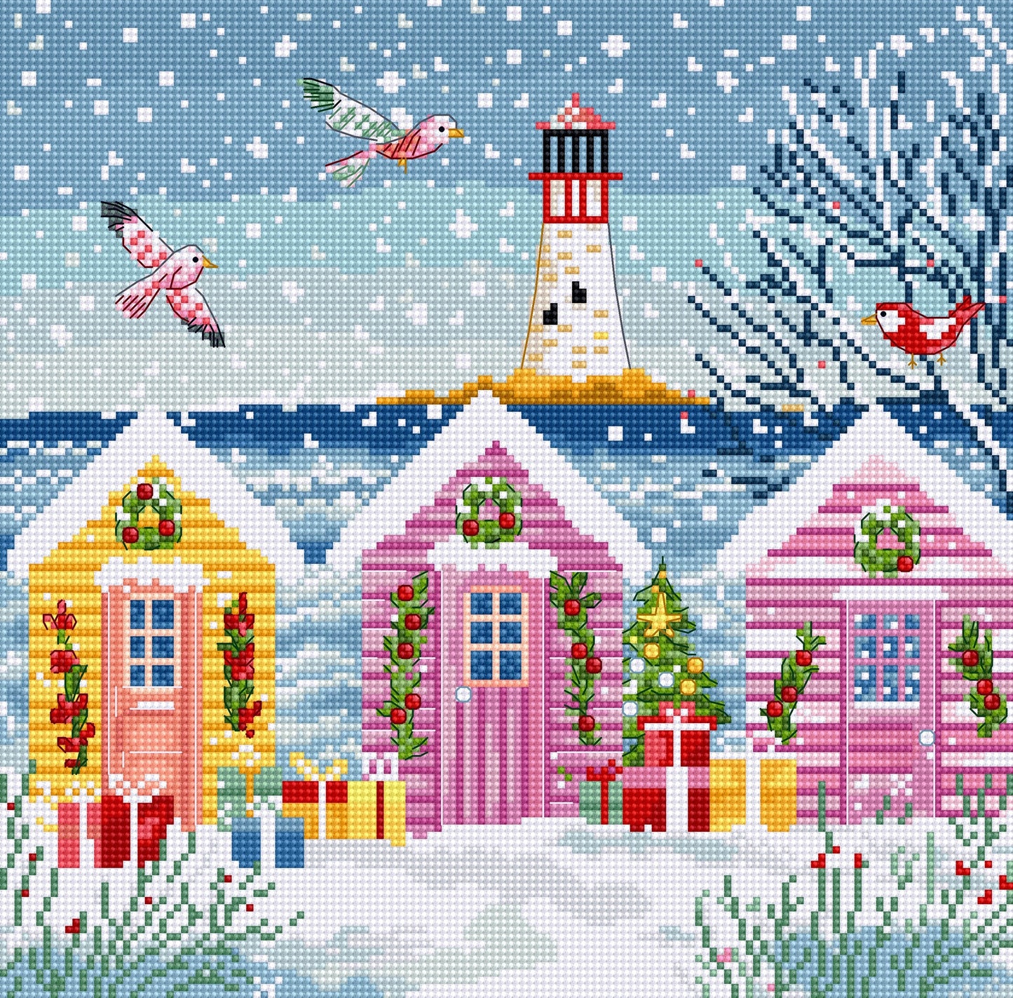 L9915 LetiStitch - Snowy Sea Cottages