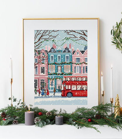 Kit de point de croix LetiStitch – Chutes de neige à Londres, L9919
