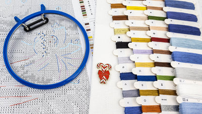 Kit de point de croix LetiStitch – Ange en bois, L9921