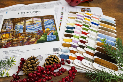 Cross Stitch Kit LetiStitch - Winter Lodge L9922
