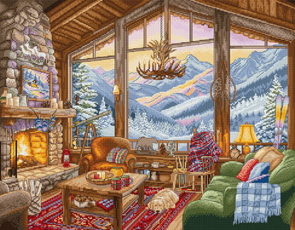 Cross Stitch Kit LetiStitch - Winter Lodge L9922