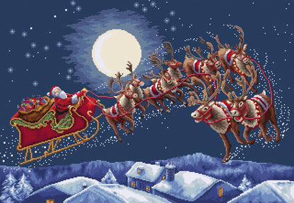 L9959 Vol de la veille de Noël - Kit de point de croix Letistitch