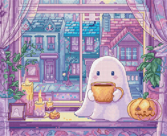 L9962 Pumpkin Latte Nights - Kit punto croce Letistitch