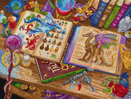 L9965 Studi sul drago - Kit punto croce Letistitch