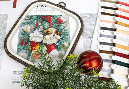 L9966 Siestes de Noël - Kit de point de croix Letistitch