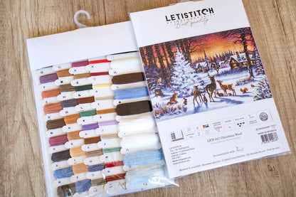 Kit de point de croix LetiStitch – Bois de Noël, LETI 947