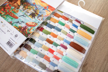 Leti925 Kit punto croce Letistitch – Vita sull'isola