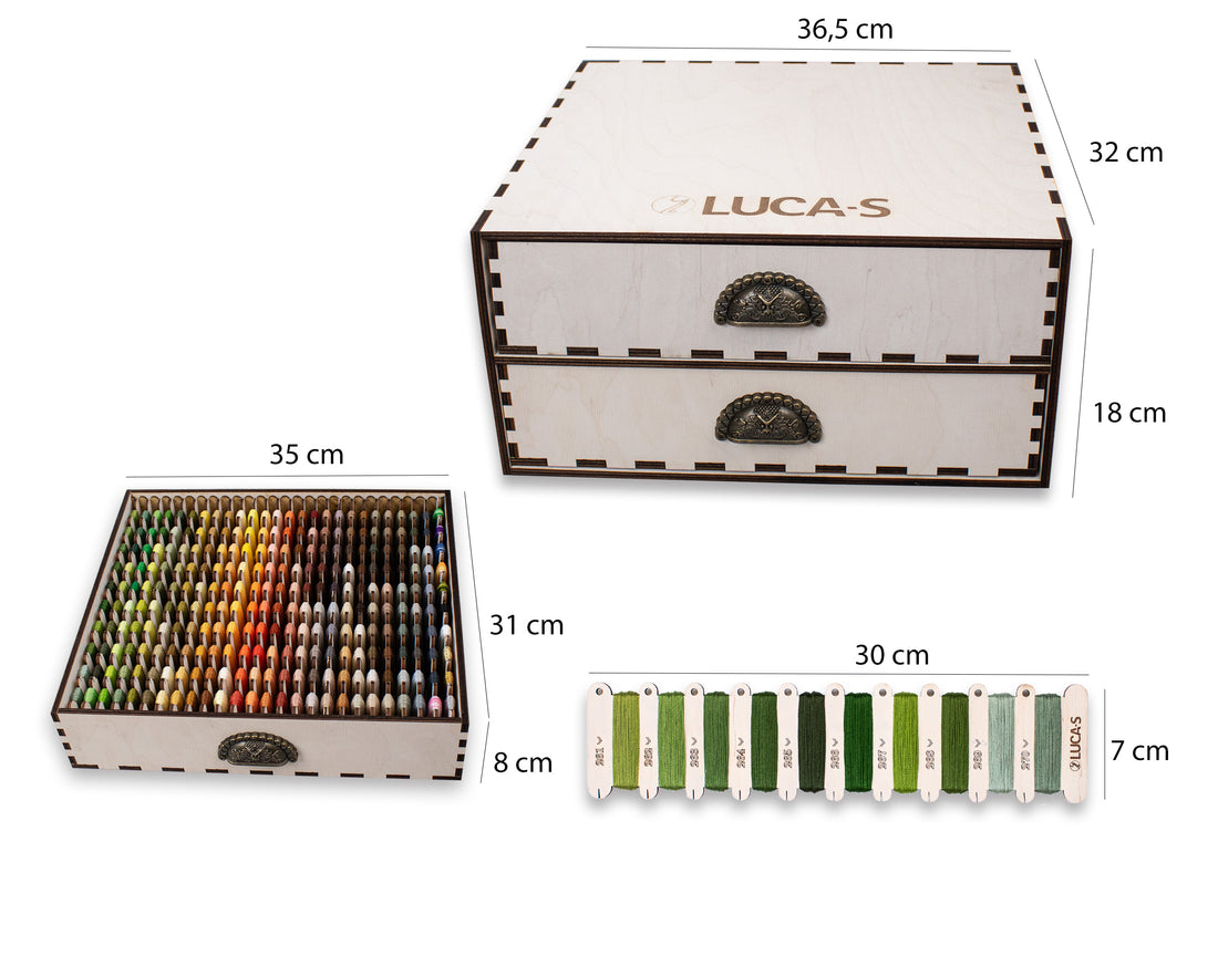 Scatola organizer 2 colori Luca-S Mouline 520, OL-02