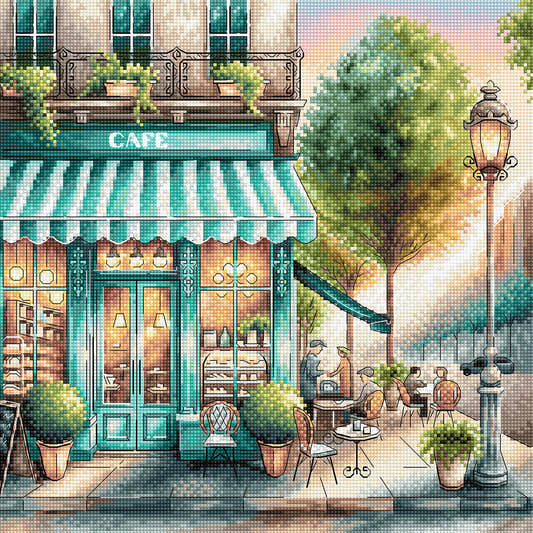 Un caffè in città - Kit punto croce AVA P026