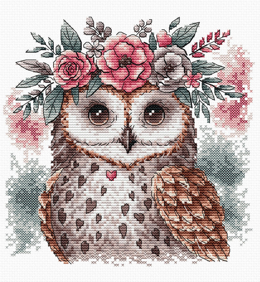 The Owl and his Natural Headband - Cross Stitch Kit AVA P028