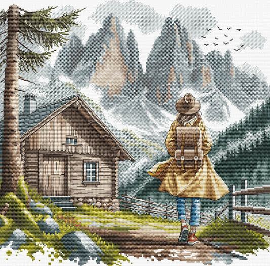 Sotto il cielo di montagna - Kit punto croce AVA P033