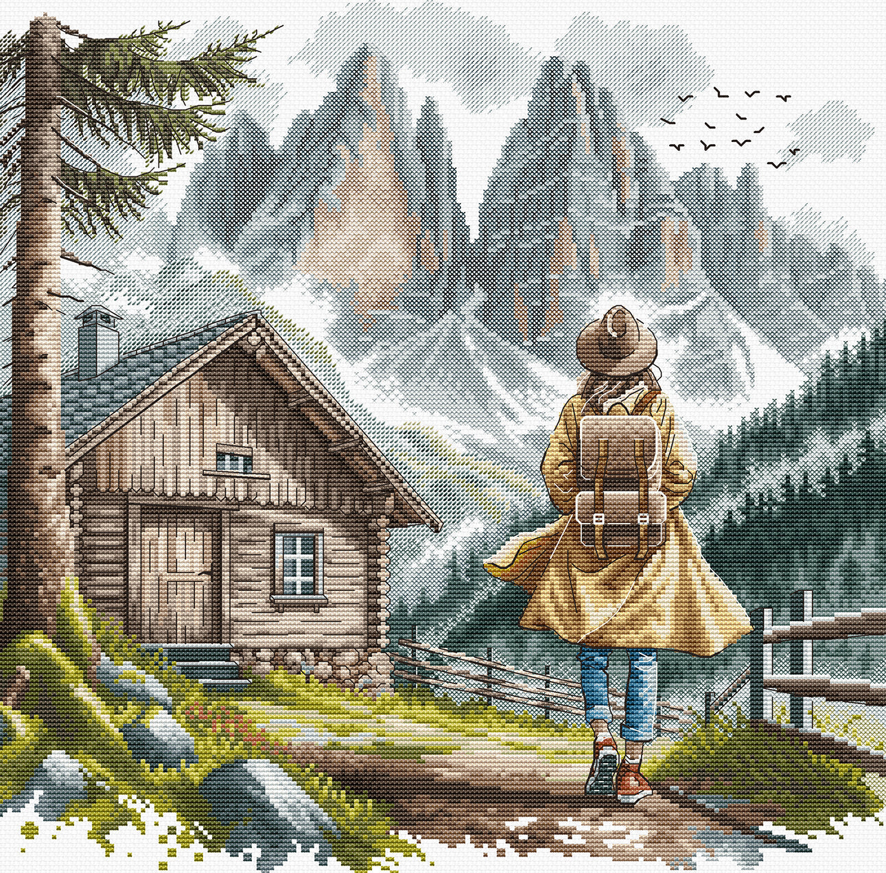 Under the Mountain Sky - Cross Stitch Kit AVA P033