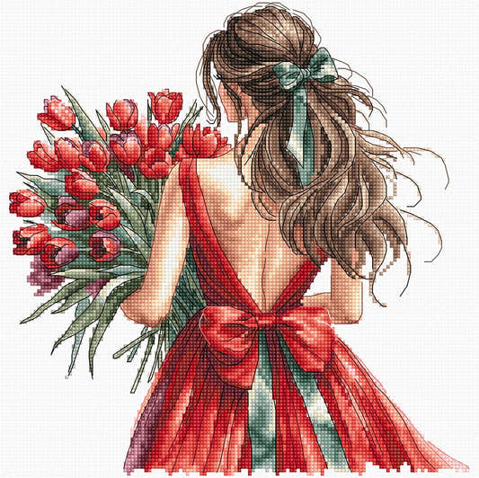 Kit ricamo punto croce AVA P036 – Bouquet di tulipani