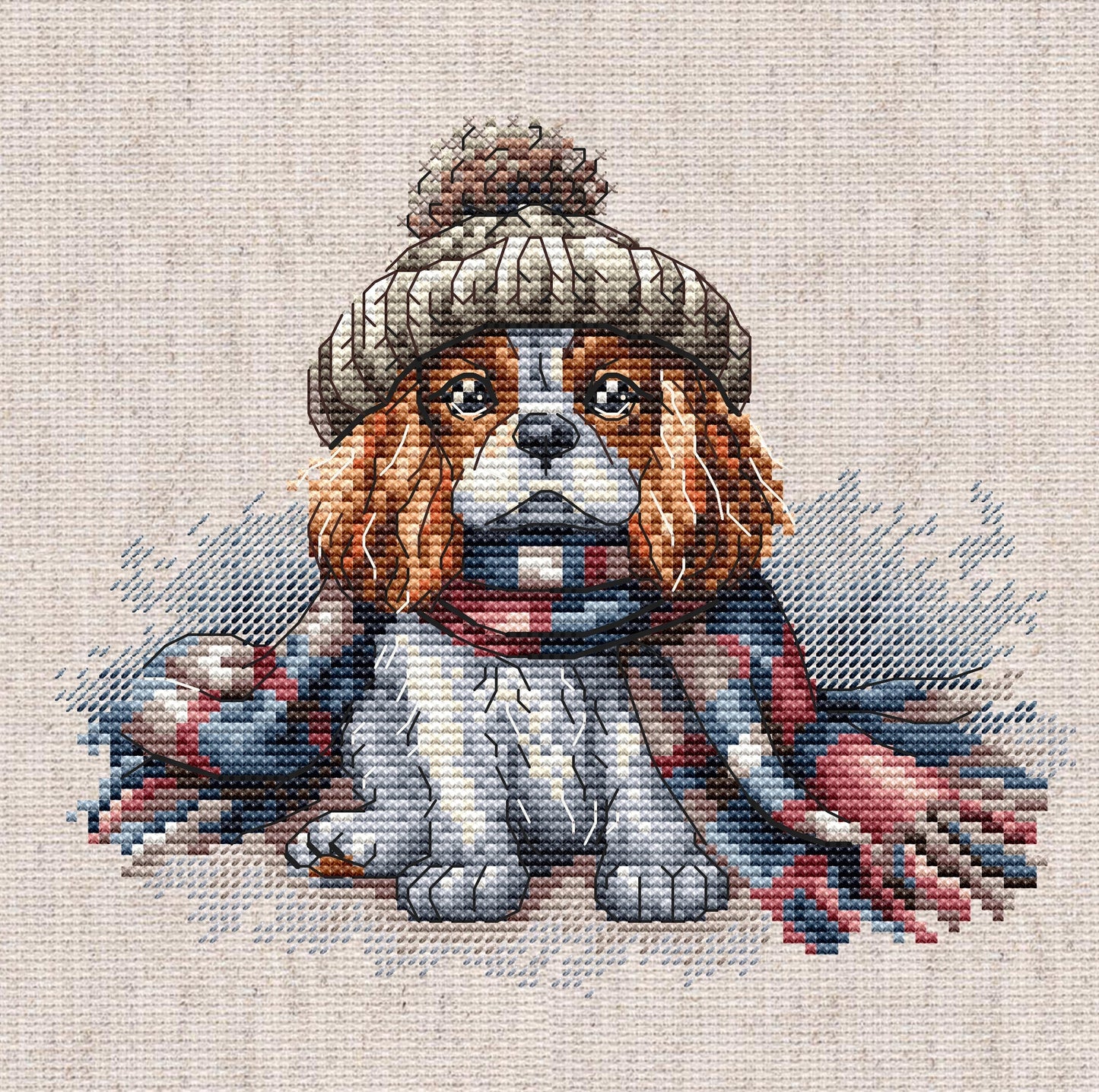 Cavalier King Charles Spaniel - Cross Stitch Kit AVA P037