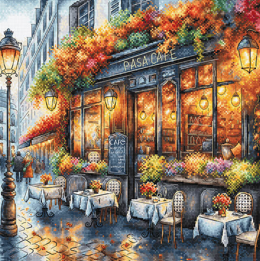 Caffè in autunno - Kit punto croce AVA P051