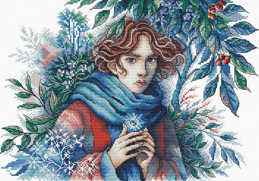 Il volto dell'inverno - Kit punto croce AVA P063