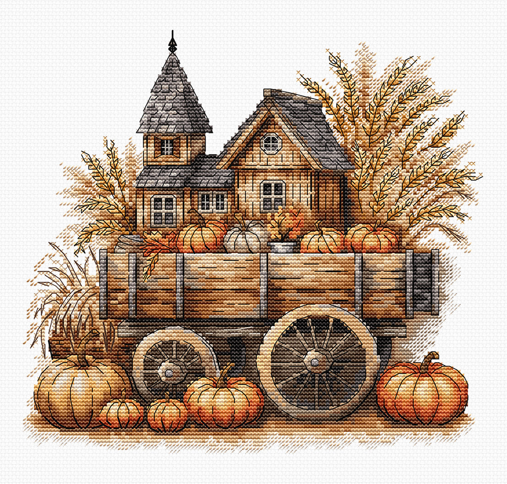 Autumn Cart - Cross Stitch Kit AVA P078