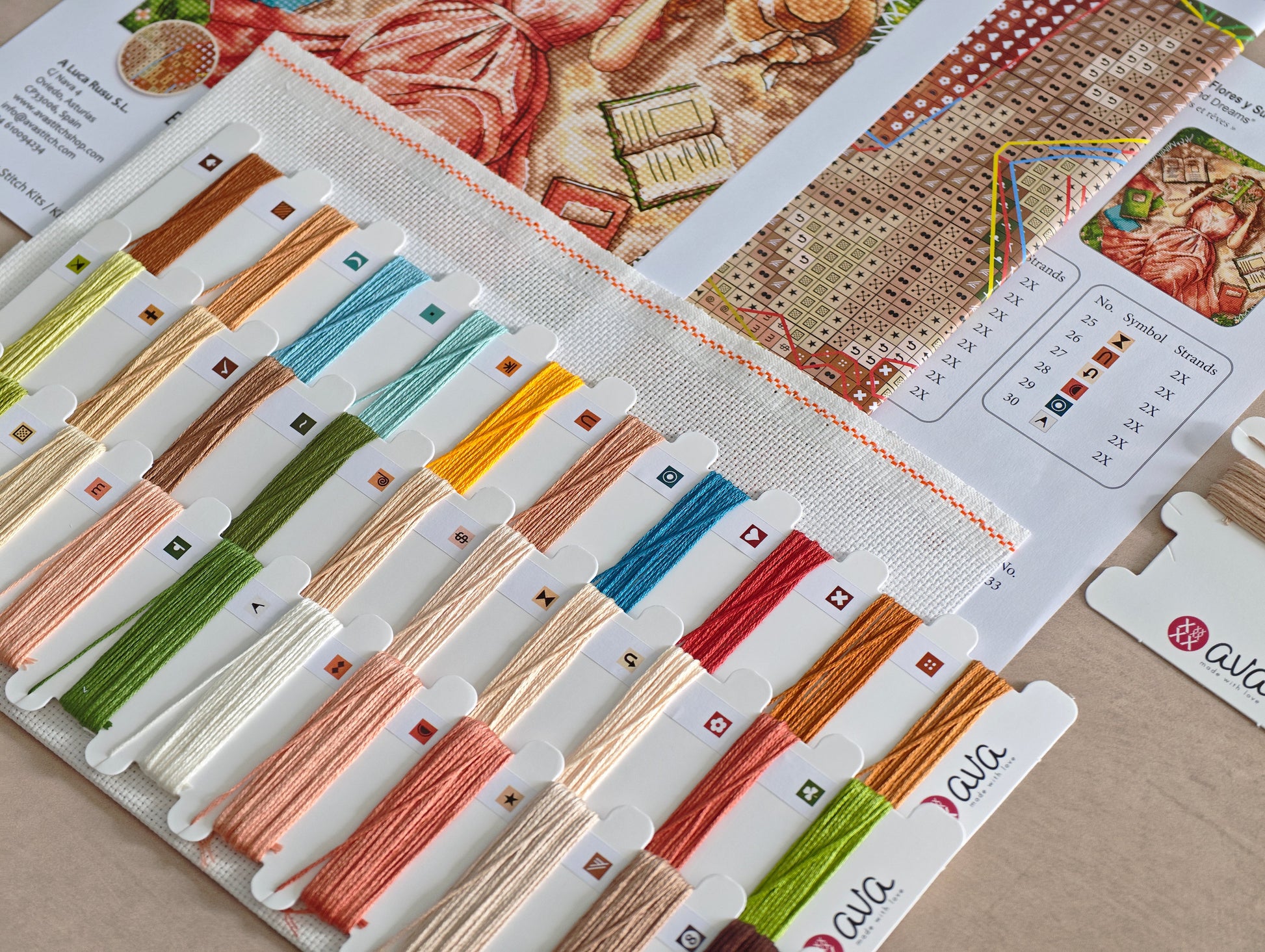 Dettaglio 9 del kit ricamo AVA P114 – Libri, fiori e sogni