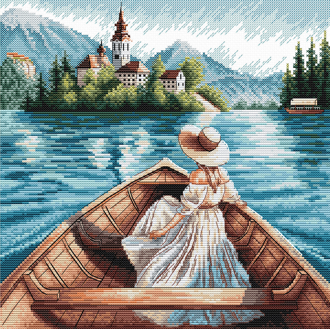 Kit ricamo punto croce AVA P115A – Isola di Bled