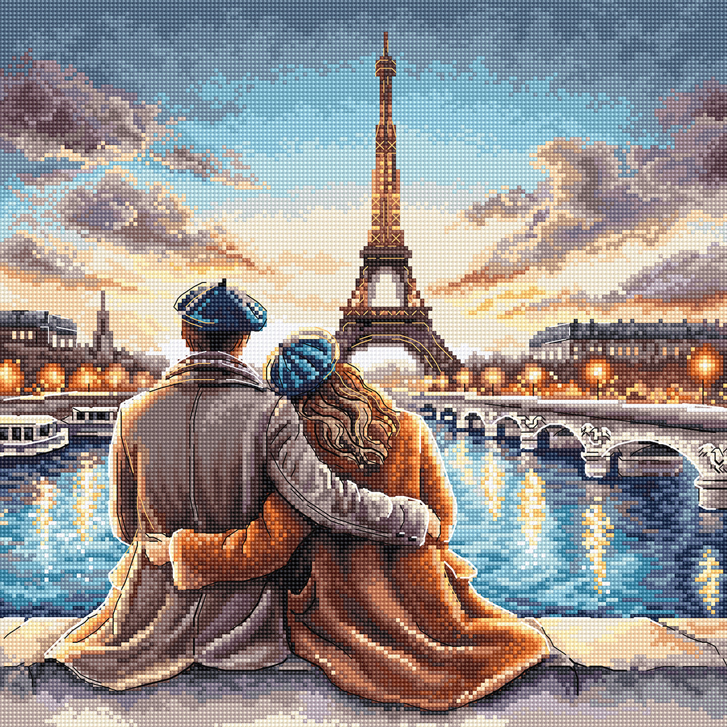 Kit ricamo punto croce AVA P119 – Tramonto a Parigi