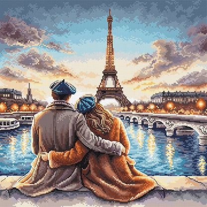 Kit ricamo punto croce AVA P119 – Tramonto a Parigi