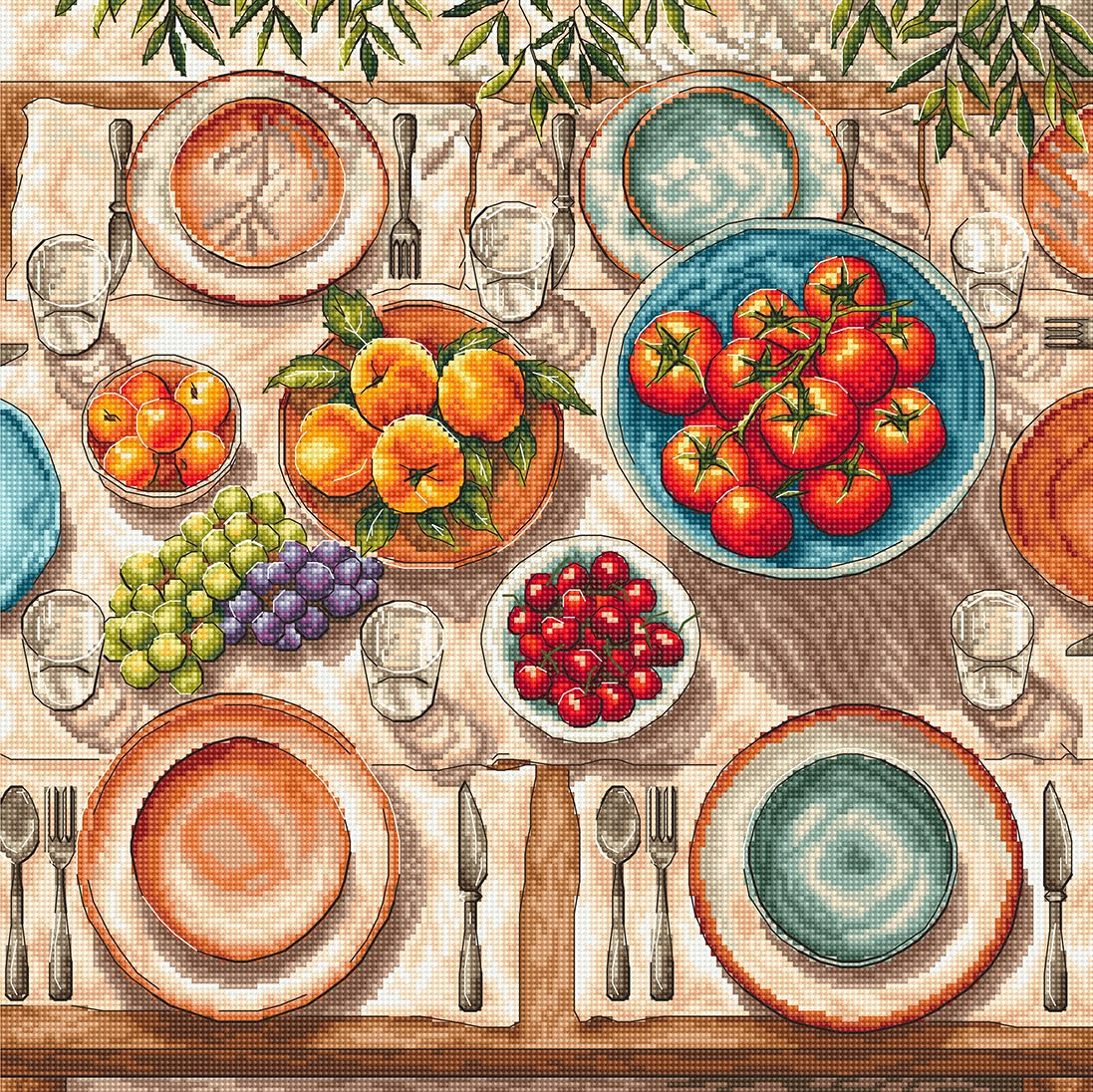 Kit ricamo punto croce AVA P139 – Tavola mediterranea