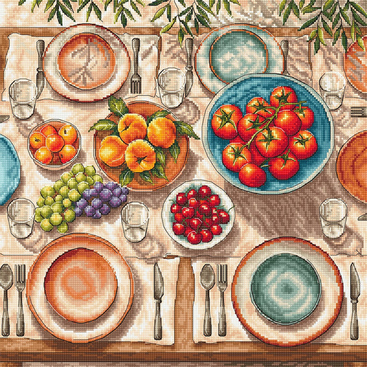 Kit ricamo punto croce AVA P139 – Tavola mediterranea