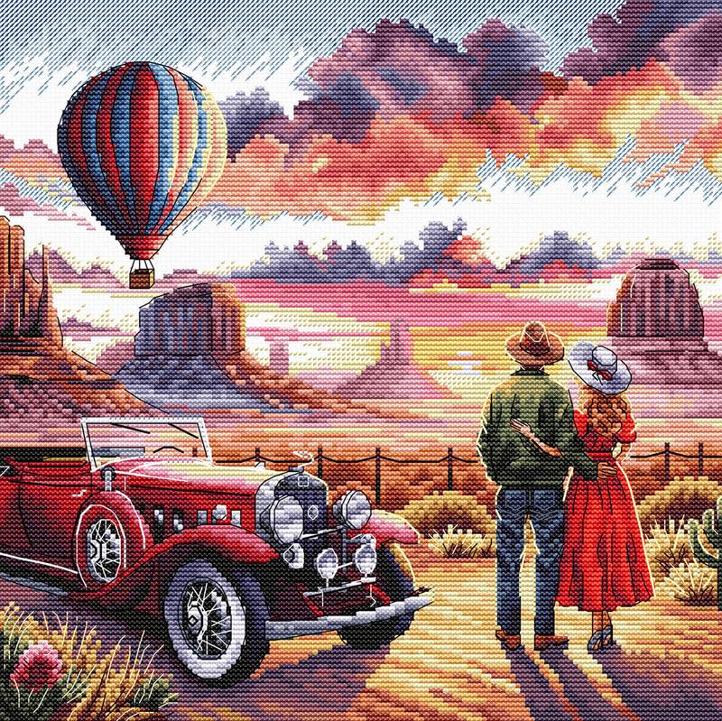 Kit ricamo punto croce AVA P142 – Un viaggio romantico