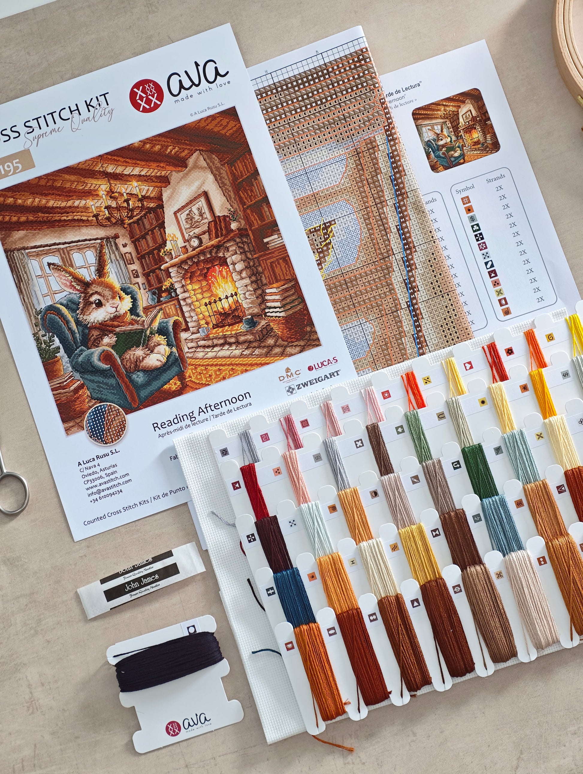 Dettaglio 7 del kit ricamo AVA P195 – Pomeriggio di lettura