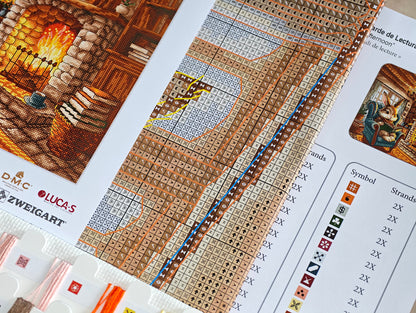 Dettaglio 9 del kit ricamo AVA P195 – Pomeriggio di lettura