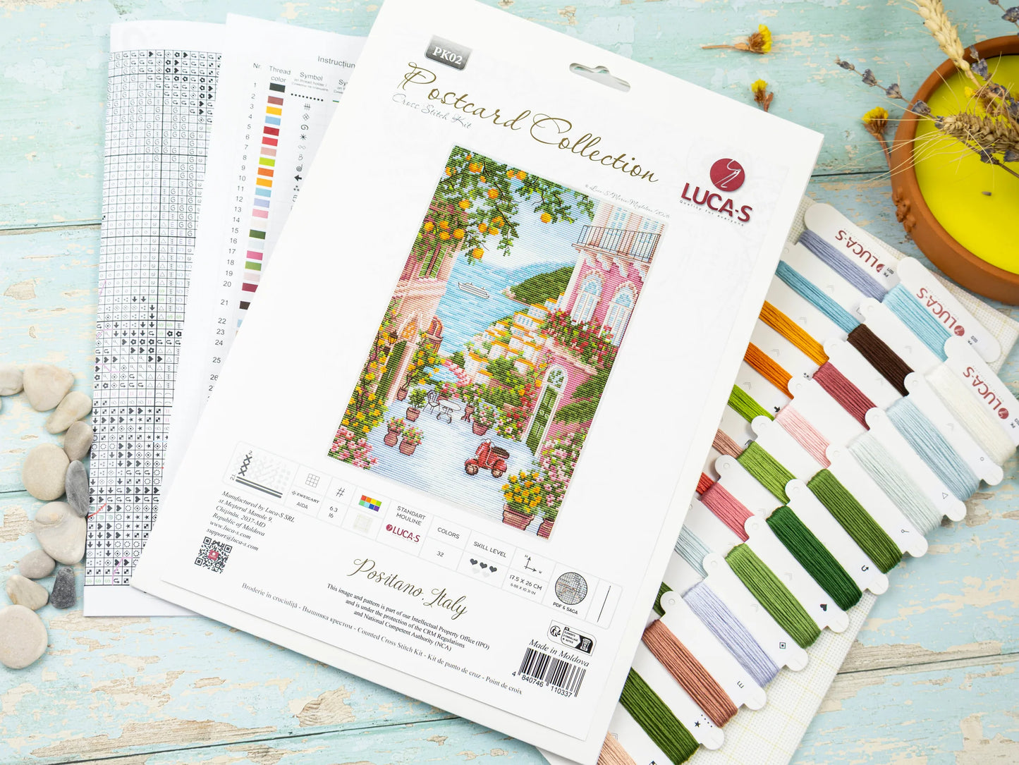 PK02 Kit punto croce Luca-S –  Positano, Italia