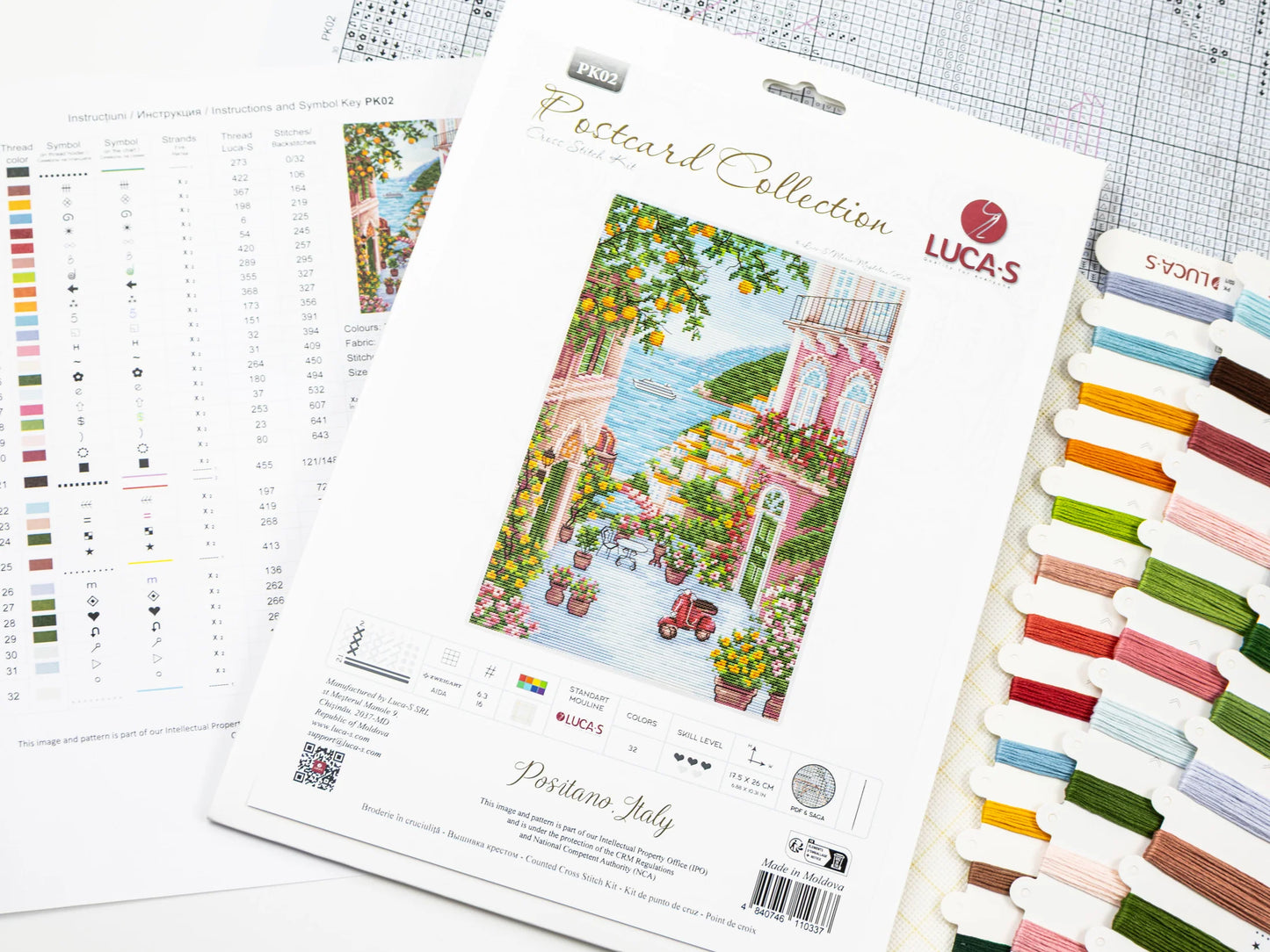 PK02 Kit punto croce Luca-S –  Positano, Italia